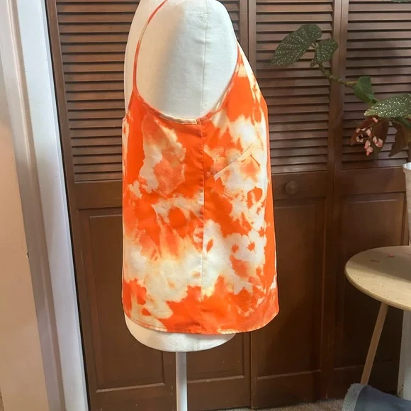 Thakoon Collective Orange Tie Dye Slip Tank - Size 6 - Picture 2 of 9